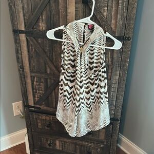 ebra Print Sleeveless Top